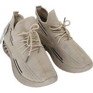 Akademiks Men's Fit 3.0 Knit Jogger Sneakers Beige 10M